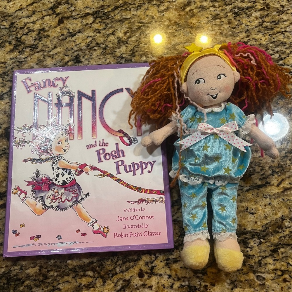 Fancy Nancy and the Posh Puppy Hardcover Book with Matching Plush Doll Set 12"